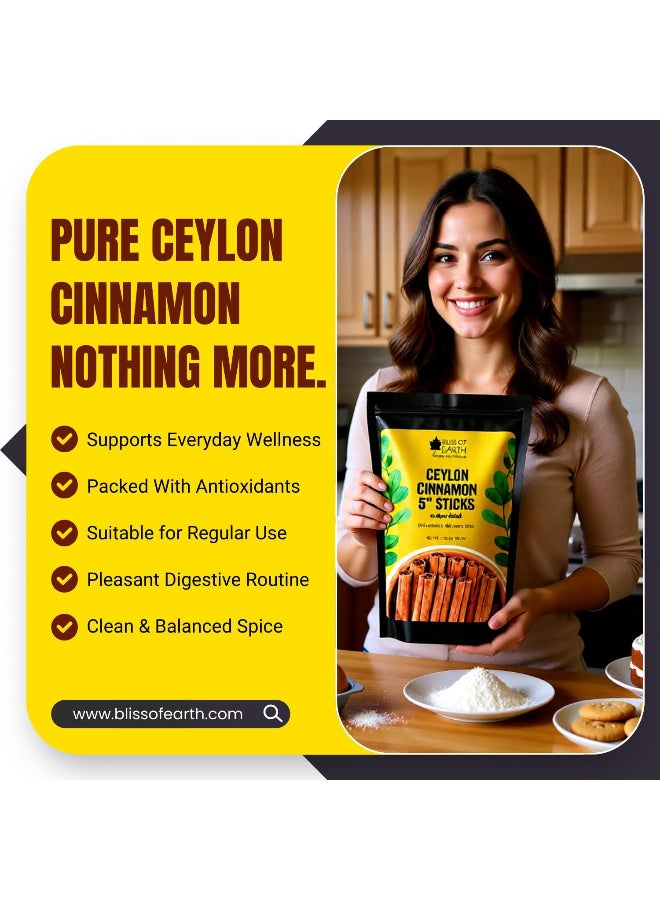 BLISS OF EARTH True Ceylon Cinnamon Sticks From Sri Lanka 100gm - Image 5